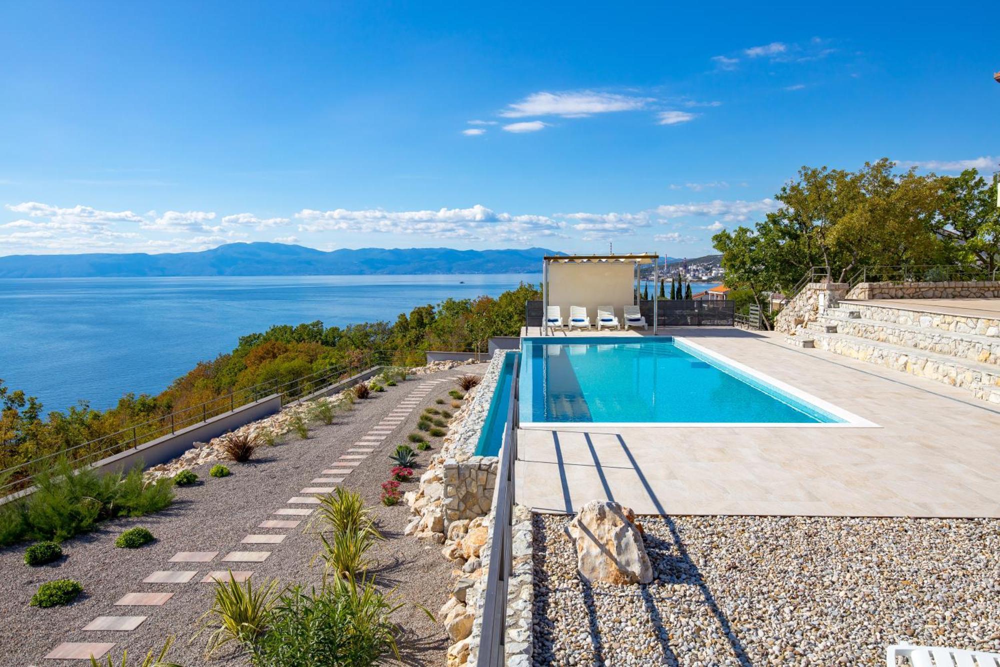 Luxury Villa Ostro With Pool & Krk Bridge View 클랄제비카 외부 사진