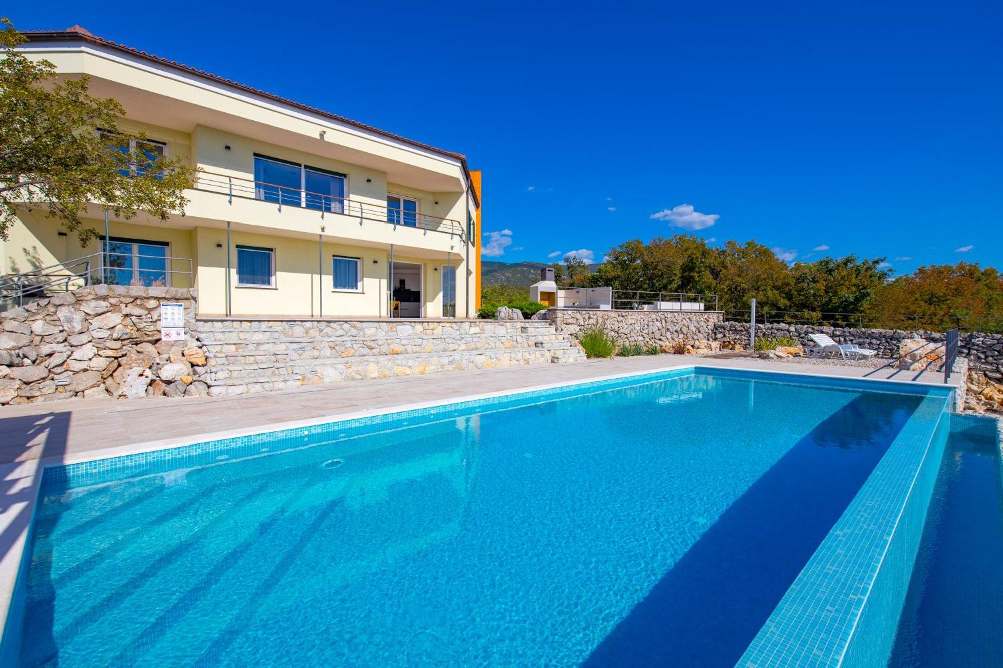 Luxury Villa Ostro With Pool & Krk Bridge View 클랄제비카 외부 사진