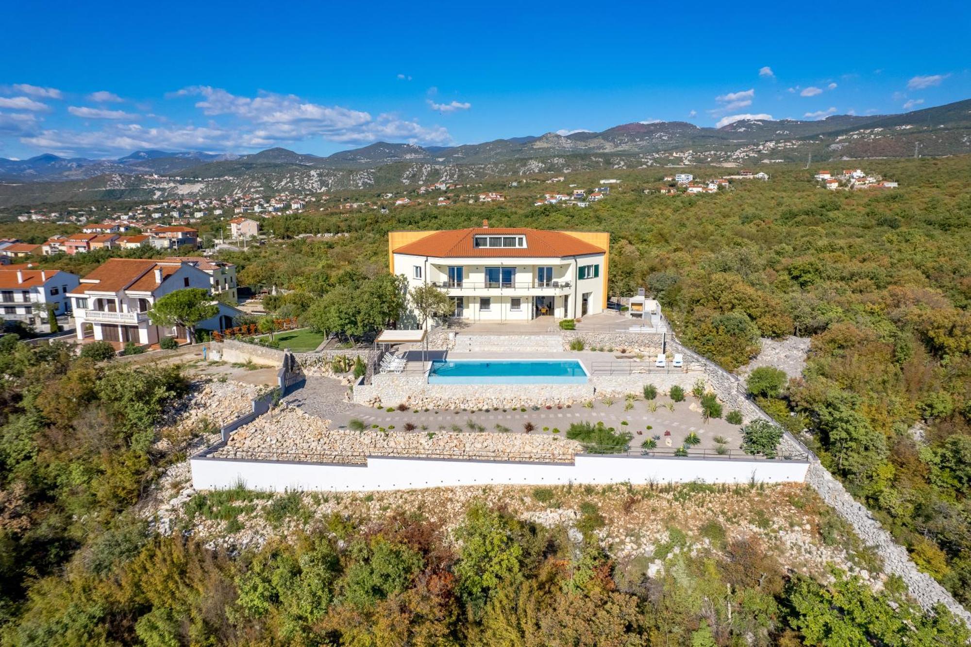Luxury Villa Ostro With Pool & Krk Bridge View 클랄제비카 외부 사진